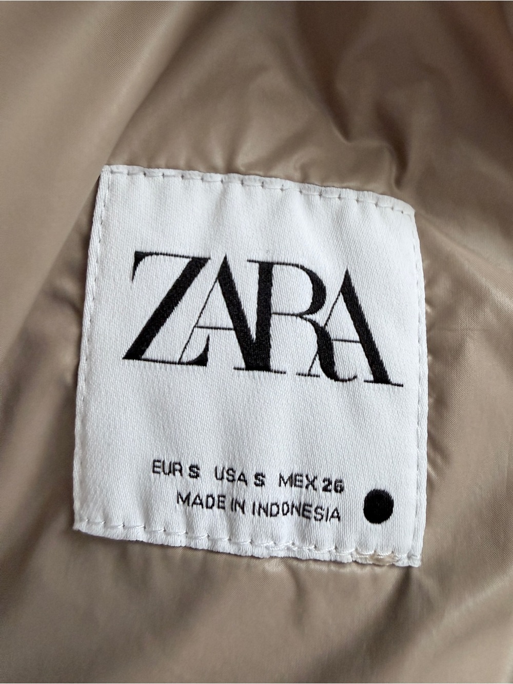 ZARA Quilted Long Puffer Coat Size Small - Picture 11 of 11